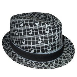Fender Axe Plaid Fedora Black Medium NWT